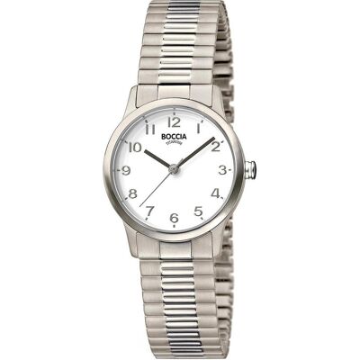 Boccia, Armbanduhr, 3318-01 Damenuhr Zugband Titanium 27mm 5ATM, Silber, (Analoguhr, 27 mm) Boccia, Armbanduhr, 3318-01 Damenuhr Zugband Titanium 27mm 5ATM, Silber, (Analoguhr, 27 mm)