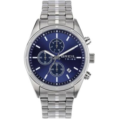 Breil, Armbanduhr, Captain Herrenuhr mit Edelstahlarmband und 10 bar Wasserdicht, Silber, (Analoguhr, 42 mm) Breil, Armbanduhr, Captain Herrenuhr mit Edelstahlarmband und 10 bar Wasserdicht, Silber, (Analoguhr, 42 mm)