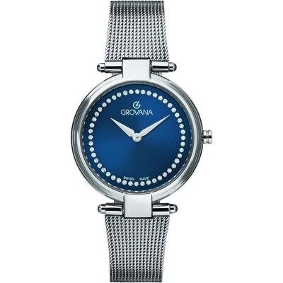 Grovana, Armbanduhr, Florence Milanaise-Kollektion – in der Schweiz hergestellte Quarzuhr, Blau, (Swiss Made) Grovana, Armbanduhr, Florence Milanaise-Kollektion – in der Schweiz hergestellte Quarzuhr, Blau, (Swiss Made)