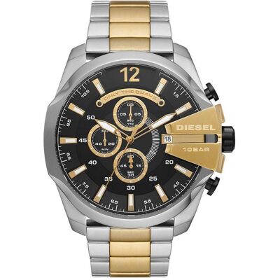 Diesel Armbanduhr, Mega Chief, Gold, Schwarz, Silber, Mehrfarbig, (Analoguhr, Chronograph, 51 mm) Diesel Armbanduhr, Mega Chief, Gold, Schwarz, Silber, Mehrfarbig, (Analoguhr, Chronograph, 51 mm)