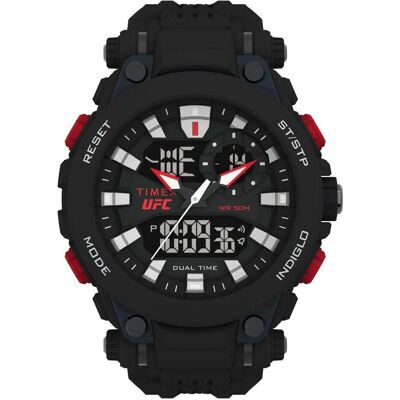 Timex, Armbanduhr, UFC Impact TW5M52800 Herrenuhr Chronograph, Schwarz, (Chronograph, 50 mm) Timex, Armbanduhr, UFC Impact TW5M52800 Herrenuhr Chronograph, Schwarz, (Chronograph, 50 mm)