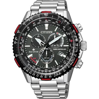Citizen Armbanduhr, CB5001-57E, Silber, (Analoguhr, Chronograph, Funkuhr, Lünette drehbar, 45 mm) Citizen Armbanduhr, CB5001-57E, Silber, (Analoguhr, Chronograph, Funkuhr, Lünette drehbar, 45 mm)