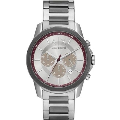 Armani Exchange Armbanduhr, Banks, Silber, (Analoguhr, Chronograph, 44 mm) Armani Exchange Armbanduhr, Banks, Silber, (Analoguhr, Chronograph, 44 mm)