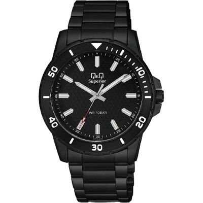 Q&Q, Armbanduhr, FASHION Mod.S372J402Y, Schwarz, Silber, (42 mm) Q&Q, Armbanduhr, FASHION Mod.S372J402Y, Schwarz, Silber, (42 mm)
