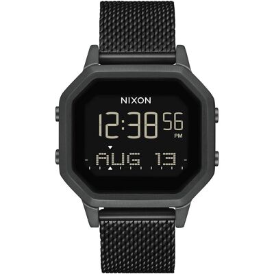 Nixon, Armbanduhr, Siren Milanese, Schwarz, (Digitaluhr, 36 mm) Nixon, Armbanduhr, Siren Milanese, Schwarz, (Digitaluhr, 36 mm)