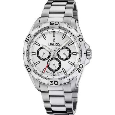 Festina, Armbanduhr, Multifunction, Silber, (Analoguhr, 44 mm) Festina, Armbanduhr, Multifunction, Silber, (Analoguhr, 44 mm)