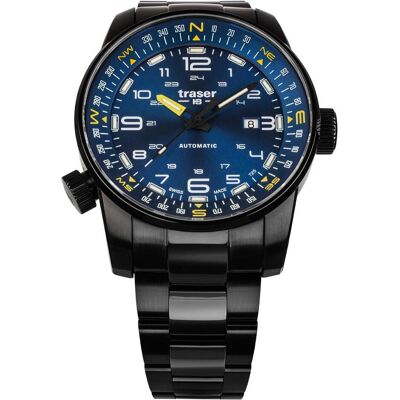 Traser, Armbanduhr, H3 109523 P68 Pathfinder Automatik 46mm 10ATM, Schwarz, (Sportuhr, 46 mm) Traser, Armbanduhr, H3 109523 P68 Pathfinder Automatik 46mm 10ATM, Schwarz, (Sportuhr, 46 mm)