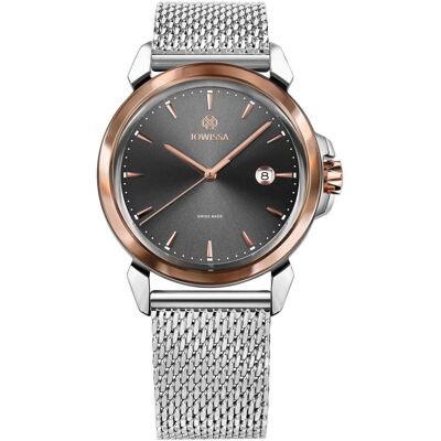 Jowissa, Armbanduhr, J4.468.L, Rosa, Grau, Silber, (Analoguhr, Swiss Made, 42 mm) Jowissa, Armbanduhr, J4.468.L, Rosa, Grau, Silber, (Analoguhr, Swiss Made, 42 mm)