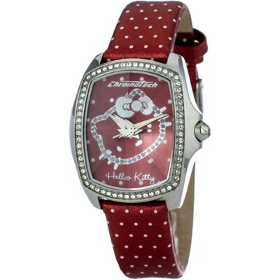 Chronotech, Armbanduhr, Damenuhr CT7896LS-41 (Ø 34 mm), Silber, Rot, (34 mm) Chronotech, Armbanduhr, Damenuhr CT7896LS-41 (Ø 34 mm), Silber, Rot, (34 mm)