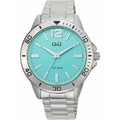Q&Q, Armbanduhr, - Analog Watch Q28B-010PY, Silber, (Analoguhr, 44 mm) Q&Q, Armbanduhr, - Analog Watch Q28B-010PY, Silber, (Analoguhr, 44 mm)