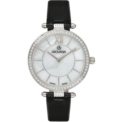Grovana, Armbanduhr, Florence-Kollektion – Montre-Quarz, hergestellt in der Schweiz, Weiss, (Swiss Made) Grovana, Armbanduhr, Florence-Kollektion – Montre-Quarz, hergestellt in der Schweiz, Weiss, (Swiss Made)