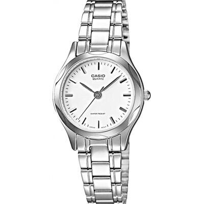 Casio Armbanduhr, Damenuhr LTP-1275D-7ADF + BOX, Weiss, Silber, (Analoguhr, 25 mm) Casio Armbanduhr, Damenuhr LTP-1275D-7ADF + BOX, Weiss, Silber, (Analoguhr, 25 mm)