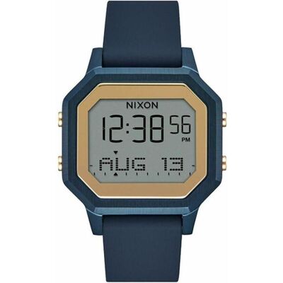 Nixon, Armbanduhr, Ladies Digital Module Watch with Silicone Bracelet A121185900 bluegold band ring, Gold, Blau, (Digitaluhr, 36 mm) Nixon, Armbanduhr, Ladies Digital Module Watch with Silicone Bracelet A121185900 bluegold band ring, Gold, Blau, (Digitaluhr, 36 mm)