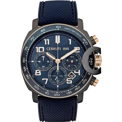 Cerruti 1881, Armbanduhr, Positano, Schwarz, Türkis, Blau, (Analoguhr, Chronograph, 46 mm) Cerruti 1881, Armbanduhr, Positano, Schwarz, Türkis, Blau, (Analoguhr, Chronograph, 46 mm)