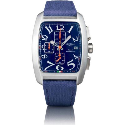 Locman, Armbanduhr, Italy Herrenuhr Sport Anniversary Chrono blau Ref. 0470, Blau, (Chronograph, 37 mm) Locman, Armbanduhr, Italy Herrenuhr Sport Anniversary Chrono blau Ref. 0470, Blau, (Chronograph, 37 mm)