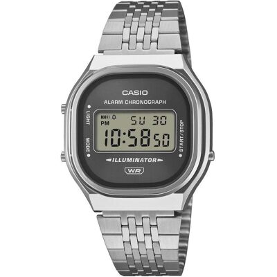 Casio Armbanduhr, A140WE-8AEF, Grau, Silber, (Chronograph) Casio Armbanduhr, A140WE-8AEF, Grau, Silber, (Chronograph)