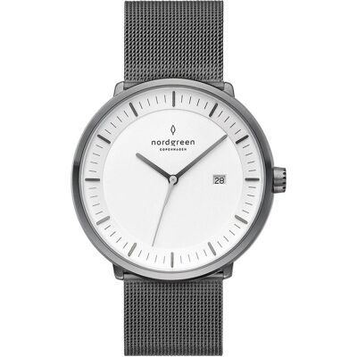 Nordgreen, Armbanduhr, Herrenuhr, Grau, (Analoguhr, 40 mm) Nordgreen, Armbanduhr, Herrenuhr, Grau, (Analoguhr, 40 mm)