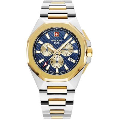 Swiss Alpine Military, Armbanduhr, 7005.9145 Typhoon Herren Chronograph 42mm 10ATM, Blau, (Chronograph, 42 mm) Swiss Alpine Military, Armbanduhr, 7005.9145 Typhoon Herren Chronograph 42mm 10ATM, Blau, (Chronograph, 42 mm)