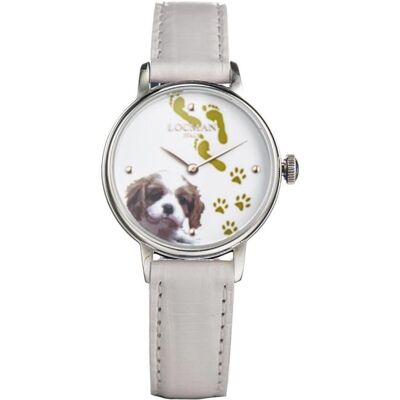 Locman, Armbanduhr, Italy Damenuhr 1960 Fantasy Dog Ref. F253A08S-00WHCA1PW, Weiss, (Analoguhr, 32 mm) Locman, Armbanduhr, Italy Damenuhr 1960 Fantasy Dog Ref. F253A08S-00WHCA1PW, Weiss, (Analoguhr, 32 mm)