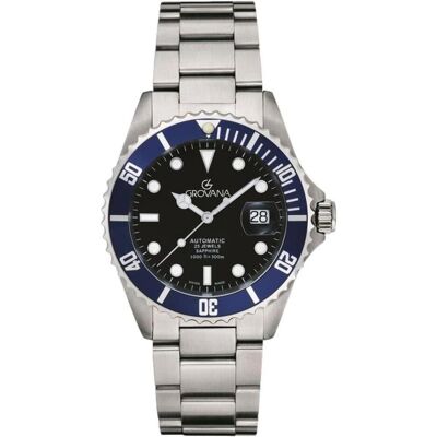 Grovana, Armbanduhr, Key West-Kollektion – Schweizer Automatikuhr, Schwarz, (Swiss Made, 42 mm) Grovana, Armbanduhr, Key West-Kollektion – Schweizer Automatikuhr, Schwarz, (Swiss Made, 42 mm)