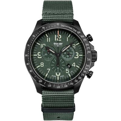 Traser, Armbanduhr, P67 Officer Pro Chrono, Grün, (Chronograph, 46 mm) Traser, Armbanduhr, P67 Officer Pro Chrono, Grün, (Chronograph, 46 mm)