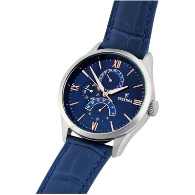 Festina, Armbanduhr, Klassik, Blau, Türkis, Silber, (Analoguhr, 43 mm) Festina, Armbanduhr, Klassik, Blau, Türkis, Silber, (Analoguhr, 43 mm)