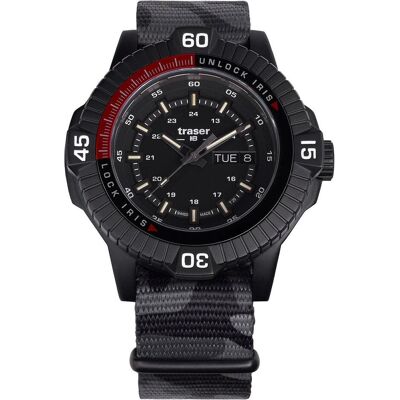 Traser, Armbanduhr, 111460, Grau, Schwarz, (Analoguhr, Swiss Made, 46 mm) Traser, Armbanduhr, 111460, Grau, Schwarz, (Analoguhr, Swiss Made, 46 mm)
