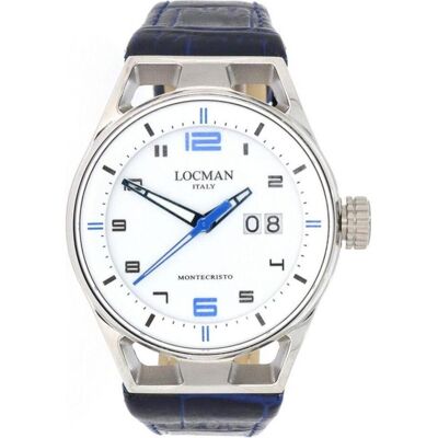Locman, Armbanduhr, Italy Herrenuhr Montecristo 41 mm Ref. 0546A, Blau, (Analoguhr, 41 mm) Locman, Armbanduhr, Italy Herrenuhr Montecristo 41 mm Ref. 0546A, Blau, (Analoguhr, 41 mm)