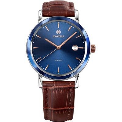 Jowissa, Armbanduhr, J4.538.L, Blau, Braun, Silber, (Analoguhr, Swiss Made, 40 mm) Jowissa, Armbanduhr, J4.538.L, Blau, Braun, Silber, (Analoguhr, Swiss Made, 40 mm)