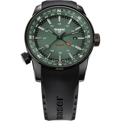 Traser, Armbanduhr, P68 Pathfinder GMT, Schwarz, (Analoguhr, 46 mm) Traser, Armbanduhr, P68 Pathfinder GMT, Schwarz, (Analoguhr, 46 mm)