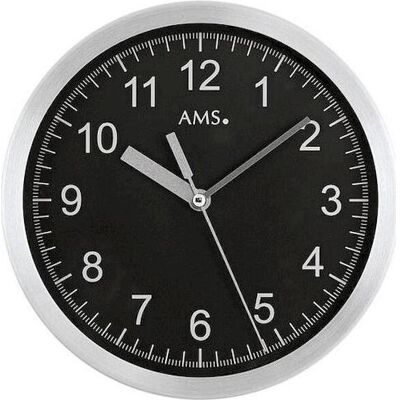 AMS F5911 Silberne Funkwanduhr - Quarz AMS F5911 Silberne Funkwanduhr - Quarz