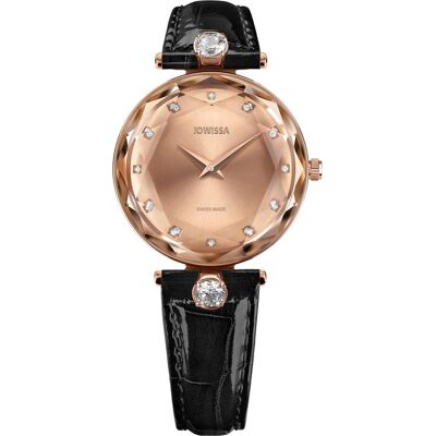 Jowissa, Armbanduhr, J5.833.M, Schwarz, Rosa, (Analoguhr, Swiss Made, 30 mm) Jowissa, Armbanduhr, J5.833.M, Schwarz, Rosa, (Analoguhr, Swiss Made, 30 mm)