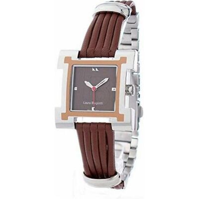 Laura Biagiotti, Armbanduhr, Damenuhr LBSM0039L-05 (Ø 25 mm), Braun, Silber, (Analoguhr, 25 mm) Laura Biagiotti, Armbanduhr, Damenuhr LBSM0039L-05 (Ø 25 mm), Braun, Silber, (Analoguhr, 25 mm)
