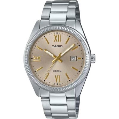 Casio Armbanduhr, Herrenuhr DATE - CHAMPAGNE - ARABS NUMBERS (Ø 38,5 mm), Gold, (38.50 mm) Casio Armbanduhr, Herrenuhr DATE - CHAMPAGNE - ARABS NUMBERS (Ø 38,5 mm), Gold, (38.50 mm)
