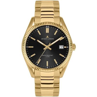 Jacques Lemans, Armbanduhr, 50-3M, Gelb, (Chronograph, 40 mm) Jacques Lemans, Armbanduhr, 50-3M, Gelb, (Chronograph, 40 mm)