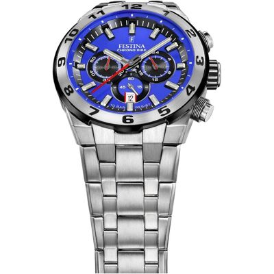 Festina, Armbanduhr, F20670/3 Chrono Bike, Blau, (Chronograph, 44.50 mm) Festina, Armbanduhr, F20670/3 Chrono Bike, Blau, (Chronograph, 44.50 mm)