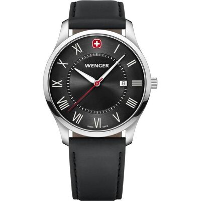 Wenger, Armbanduhr, City Classic, Silber, (Analoguhr, 42 mm) Wenger, Armbanduhr, City Classic, Silber, (Analoguhr, 42 mm)