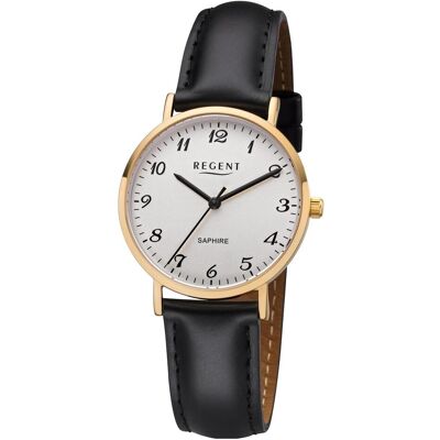 Regent, Armbanduhr, Damenuhr, Gold, Silber, Schwarz, (Analoguhr, 32 mm) Regent, Armbanduhr, Damenuhr, Gold, Silber, Schwarz, (Analoguhr, 32 mm)