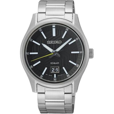 Seiko Armbanduhr, Quarz, Silber, (Analoguhr, 40 mm) Seiko Armbanduhr, Quarz, Silber, (Analoguhr, 40 mm)