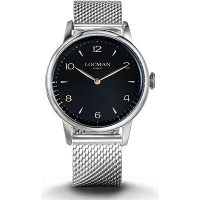Locman, Armbanduhr, Italy Herrenuhr 1960 Ref. 0251A01R, Silber, (Analoguhr, 41 mm) Locman, Armbanduhr, Italy Herrenuhr 1960 Ref. 0251A01R, Silber, (Analoguhr, 41 mm)