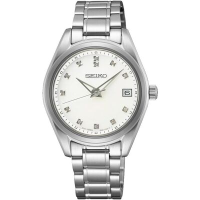Seiko Armbanduhr, Womens Analogue Quartz Watch with Stainless Steel Bracelet SUR579P1 Silver siliver strappy, Silber, (Analoguhr) Seiko Armbanduhr, Womens Analogue Quartz Watch with Stainless Steel Bracelet SUR579P1 Silver siliver strappy, Silber, (Analoguhr)