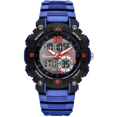 Garonne, Armbanduhr, KQ22Q475, Blau, Schwarz, Grau Garonne, Armbanduhr, KQ22Q475, Blau, Schwarz, Grau