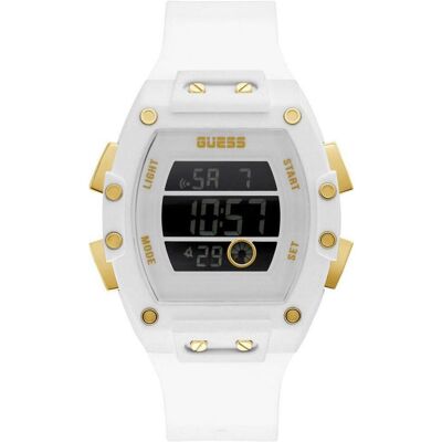 Guess Armbanduhr, Tonneau GW0340G1 Herrenuhr Chronograph, Weiss, Grau, (Chronograph, 43 mm) Guess Armbanduhr, Tonneau GW0340G1 Herrenuhr Chronograph, Weiss, Grau, (Chronograph, 43 mm)