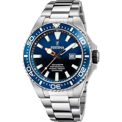 Festina, Armbanduhr, The Originals, Silber, (Analoguhr, Taucheruhr, 46 mm) Festina, Armbanduhr, The Originals, Silber, (Analoguhr, Taucheruhr, 46 mm)