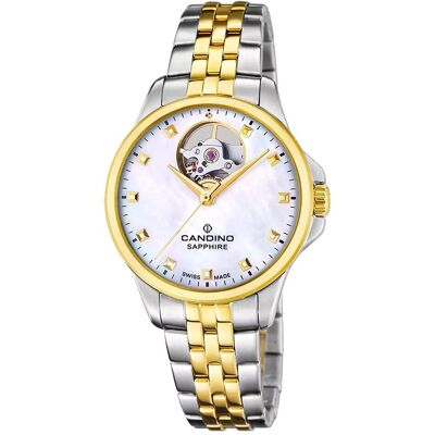 Candino, Armbanduhr, Automatic, Gold, Silber, (Analoguhr, 34 mm) Candino, Armbanduhr, Automatic, Gold, Silber, (Analoguhr, 34 mm)