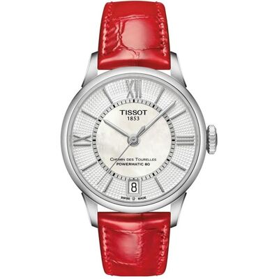Tissot, Armbanduhr, Chemin Des Tourelles Automatic Lady, Grau, Weiss, (Analoguhr, Swiss Made, 32 mm) Tissot, Armbanduhr, Chemin Des Tourelles Automatic Lady, Grau, Weiss, (Analoguhr, Swiss Made, 32 mm)