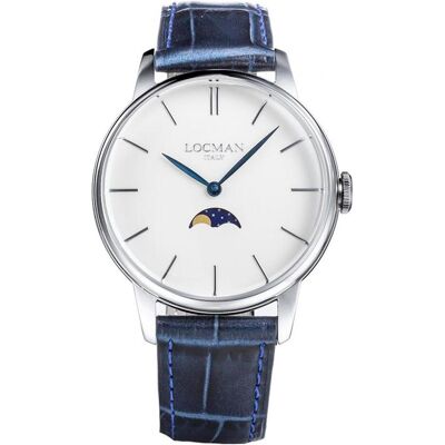Locman, Armbanduhr, Italy Herrenuhr 1960 Solo Tempo Ref. 0256, Blau, (Analoguhr, 41 mm) Locman, Armbanduhr, Italy Herrenuhr 1960 Solo Tempo Ref. 0256, Blau, (Analoguhr, 41 mm)