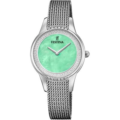Festina, Armbanduhr, MADEMOISELLE UHR F20494/6 AQUAMARIN 316L EDELSTAHLARMBAND, DAMEN, Blau, Silber, (Analoguhr, 30.20 mm) Festina, Armbanduhr, MADEMOISELLE UHR F20494/6 AQUAMARIN 316L EDELSTAHLARMBAND, DAMEN, Blau, Silber, (Analoguhr, 30.20 mm)