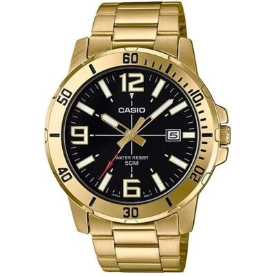 Casio Armbanduhr, Standard, Schwarz, Gold, (45 mm) Casio Armbanduhr, Standard, Schwarz, Gold, (45 mm)