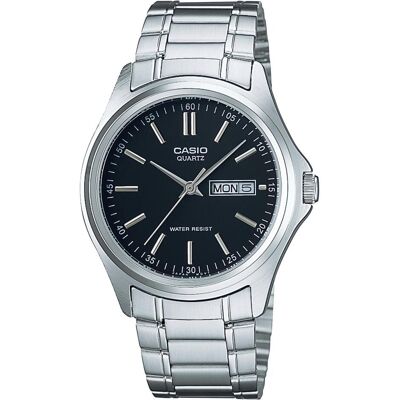Casio Armbanduhr, Collection - MTP-1239D-1A, Silber, Schwarz, (39 mm) Casio Armbanduhr, Collection - MTP-1239D-1A, Silber, Schwarz, (39 mm)